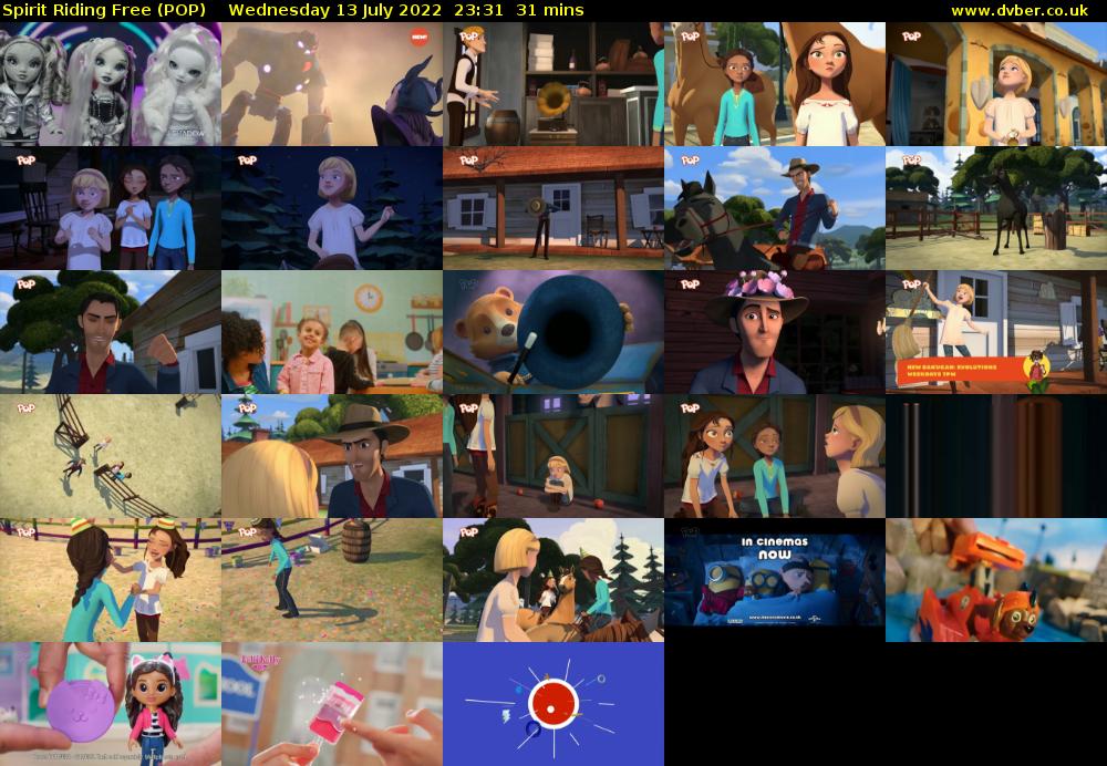 Spirit Riding Free (POP) Wednesday 13 July 2022 23:31 - 00:02