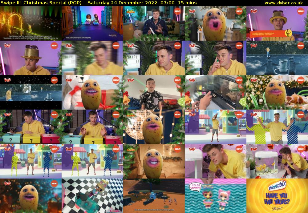 Swipe It! Christmas Special (POP) Saturday 24 December 2022 07:00 - 07:15