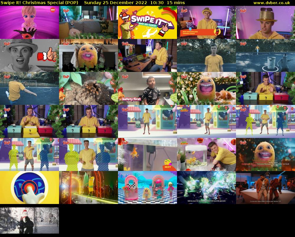 Swipe It! Christmas Special (POP) Sunday 25 December 2022 10:30 - 10:45