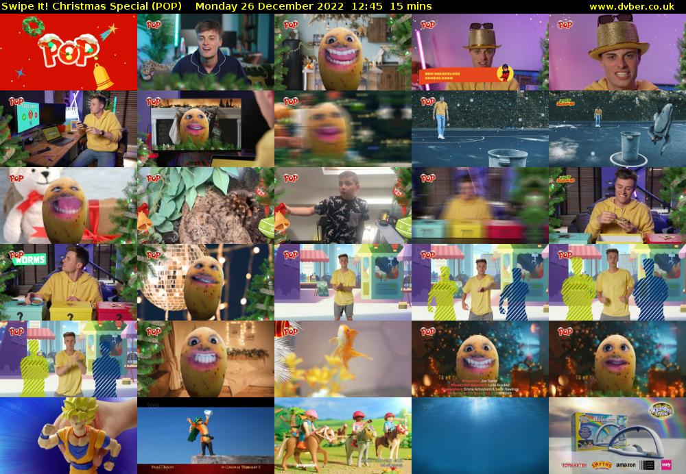 Swipe It! Christmas Special (POP) Monday 26 December 2022 12:45 - 13:00