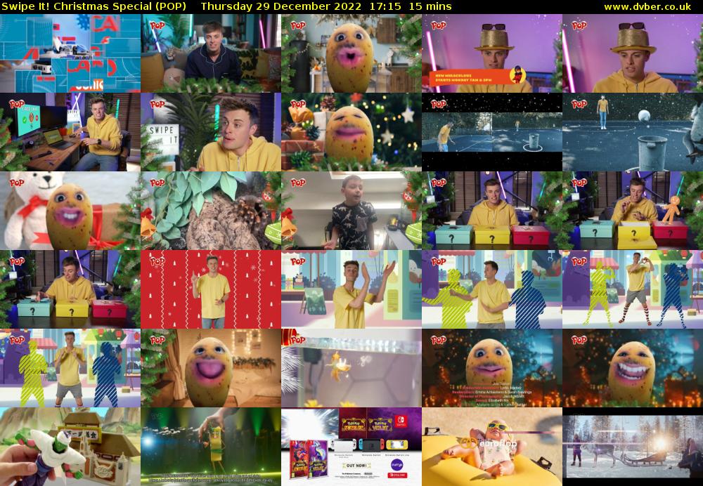 Swipe It! Christmas Special (POP) Thursday 29 December 2022 17:15 - 17:30