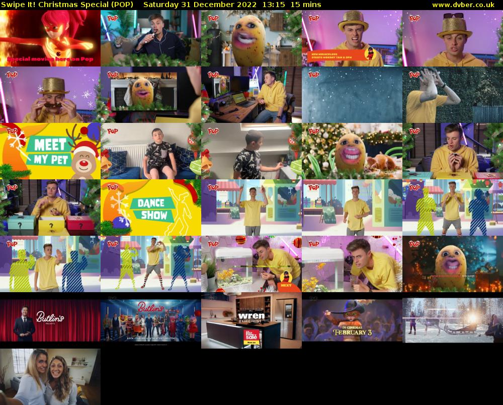 Swipe It! Christmas Special (POP) Saturday 31 December 2022 13:15 - 13:30
