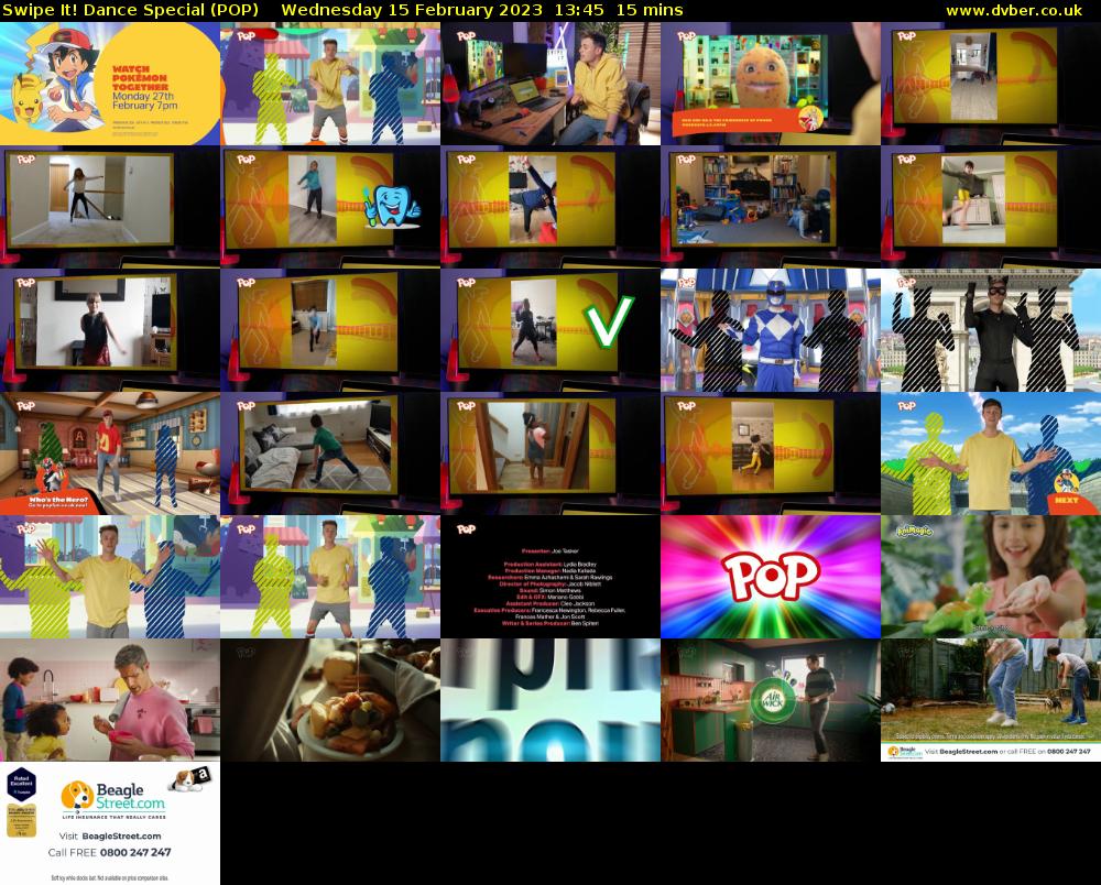 Swipe It! Dance Special (POP) Wednesday 15 February 2023 13:45 - 14:00