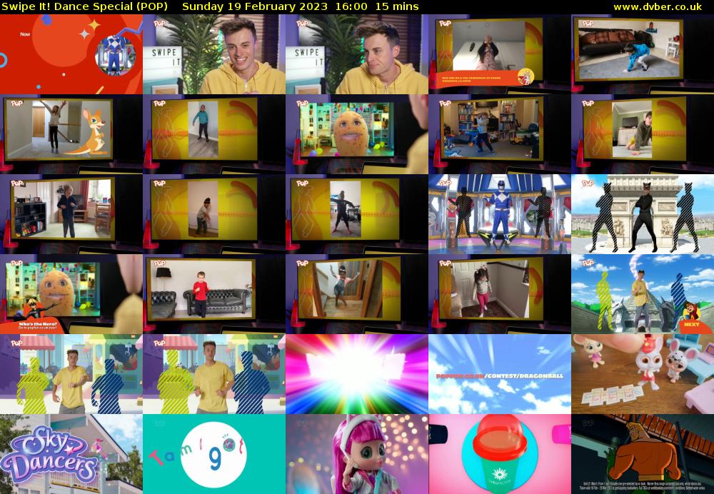 Swipe It! Dance Special (POP) Sunday 19 February 2023 16:00 - 16:15
