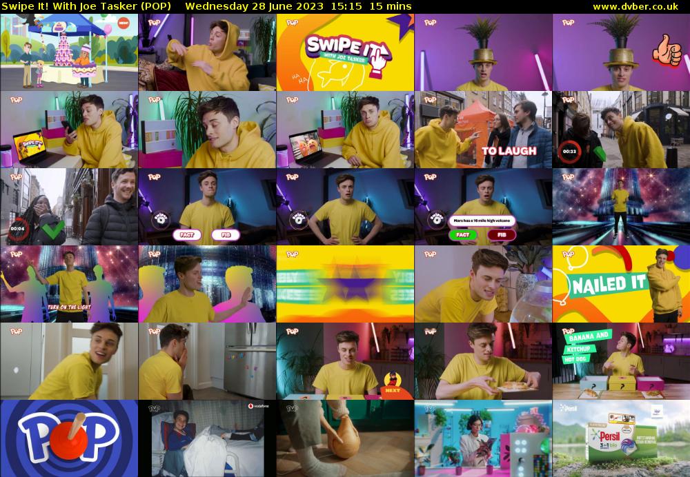 Swipe It! With Joe Tasker (POP) Wednesday 28 June 2023 15:15 - 15:30
