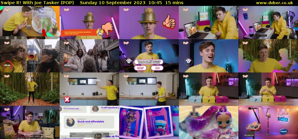 Swipe It! With Joe Tasker (POP) Sunday 10 September 2023 10:45 - 11:00