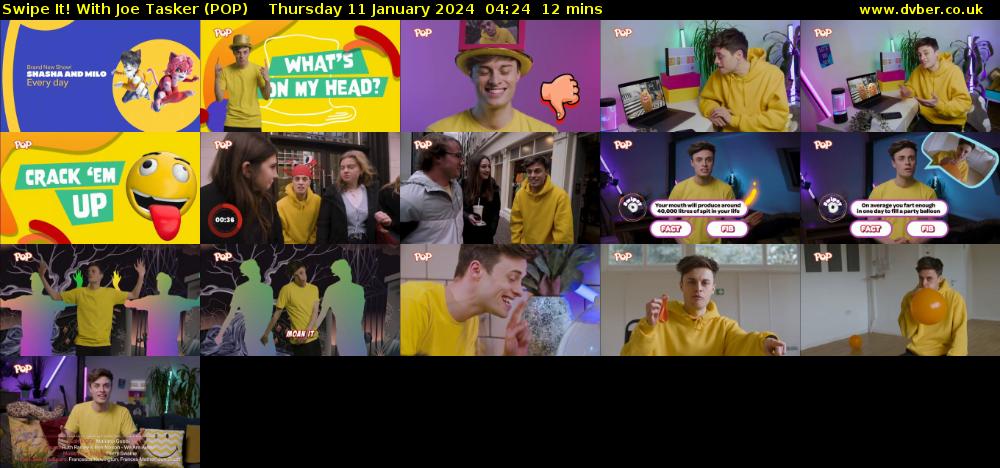 Swipe It! With Joe Tasker (POP) Thursday 11 January 2024 04:24 - 04:36