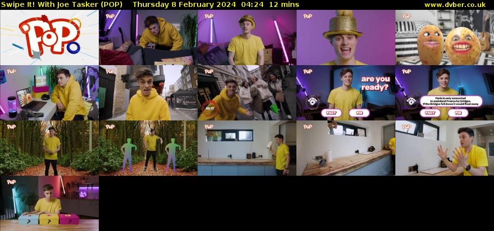 Swipe It! With Joe Tasker (POP) Thursday 8 February 2024 04:24 - 04:36