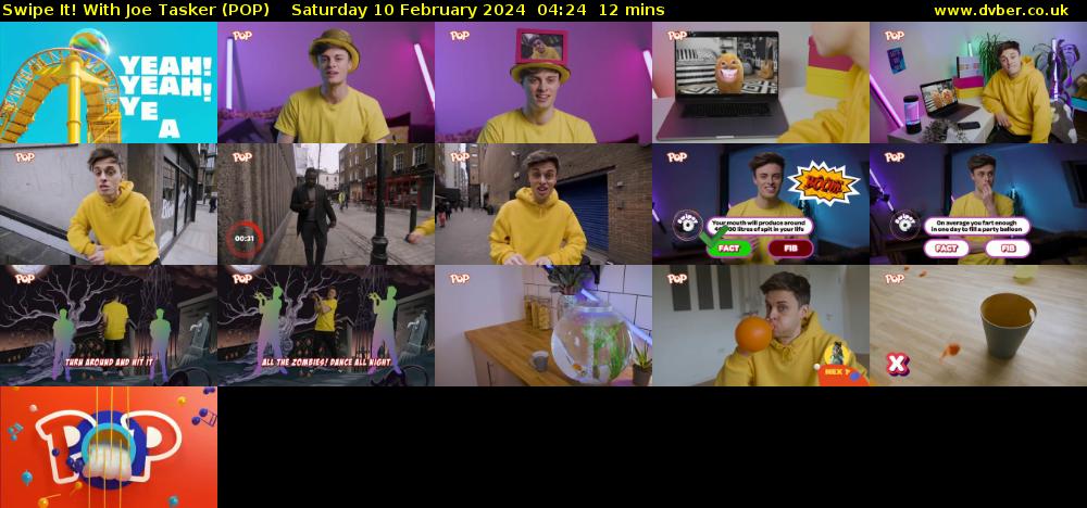 Swipe It! With Joe Tasker (POP) Saturday 10 February 2024 04:24 - 04:36