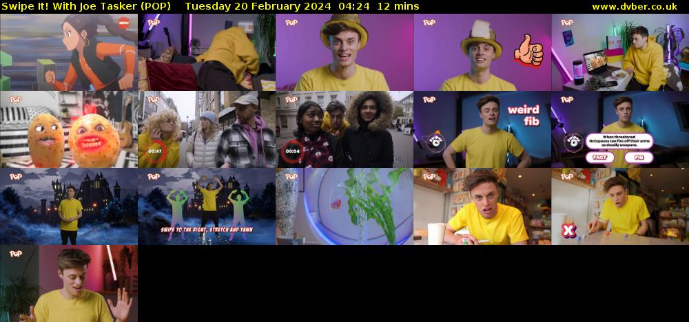 Swipe It! With Joe Tasker (POP) Tuesday 20 February 2024 04:24 - 04:36