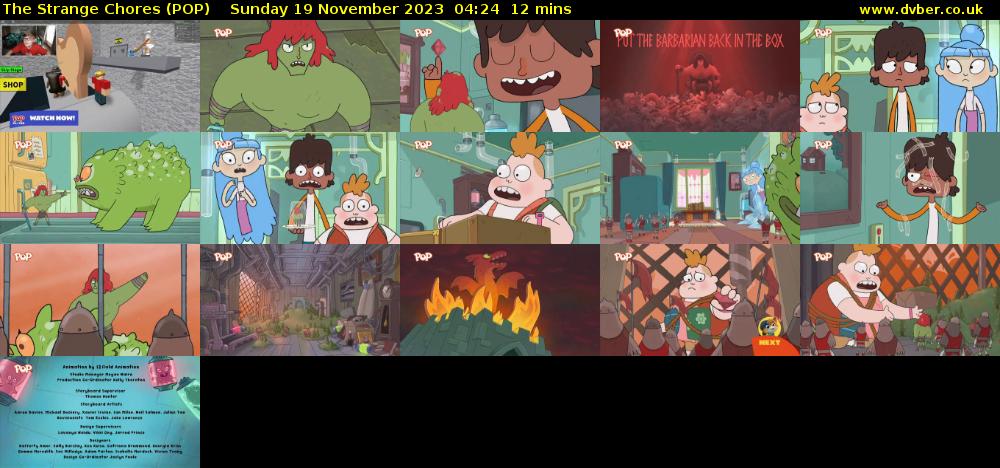 The Strange Chores (POP) Sunday 19 November 2023 04:24 - 04:36