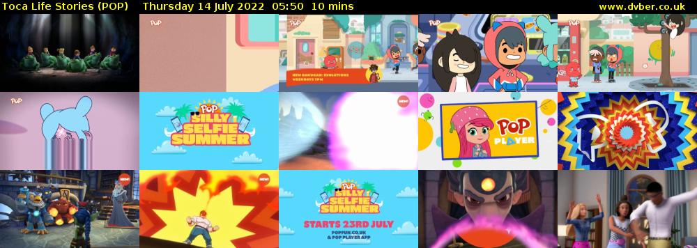 Toca Life Stories (POP) Thursday 14 July 2022 05:50 - 06:00
