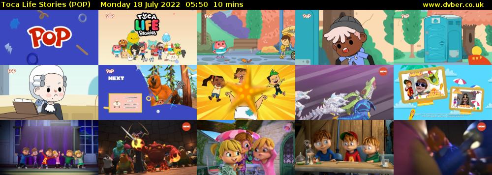 Toca Life Stories (POP) Monday 18 July 2022 05:50 - 06:00