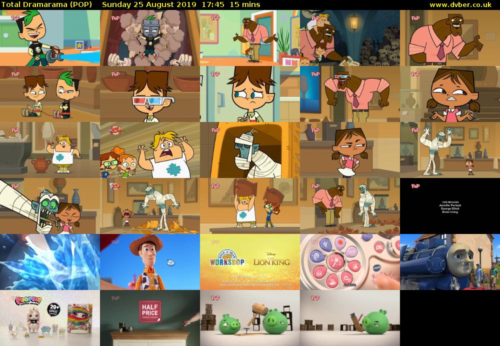 Total Dramarama (POP) Sunday 25 August 2019 17:45 - 18:00