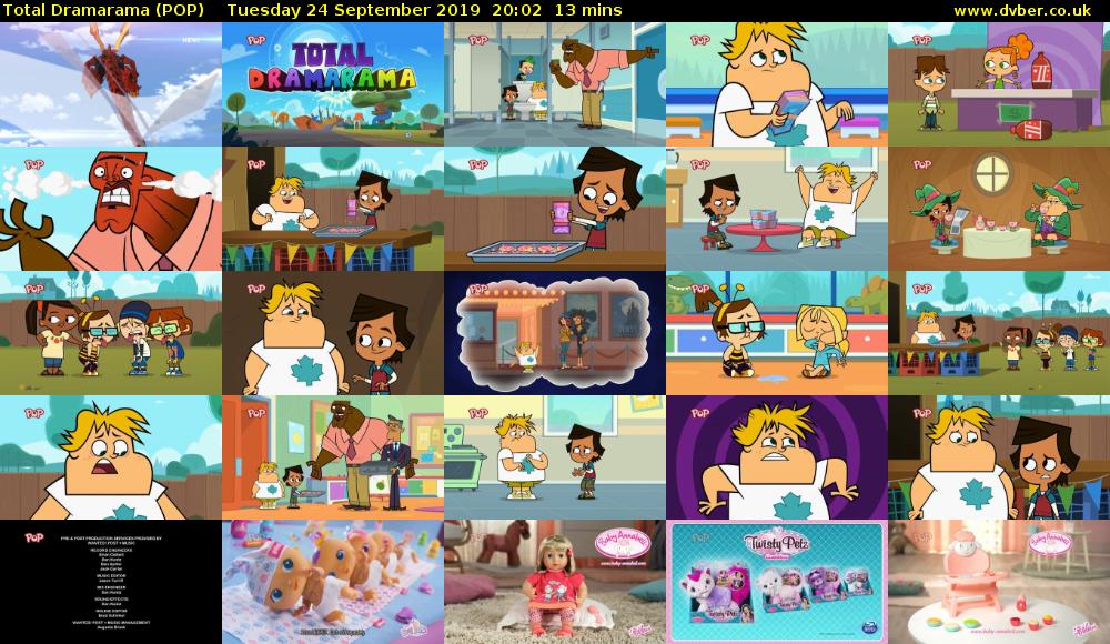 Total Dramarama (POP) Tuesday 24 September 2019 20:02 - 20:15