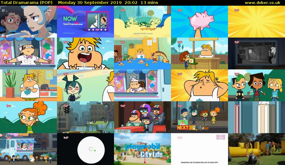 Total Dramarama (POP) Monday 30 September 2019 20:02 - 20:15