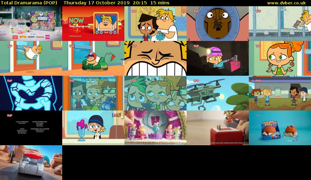 Total Dramarama (POP) Thursday 17 October 2019 20:15 - 20:30