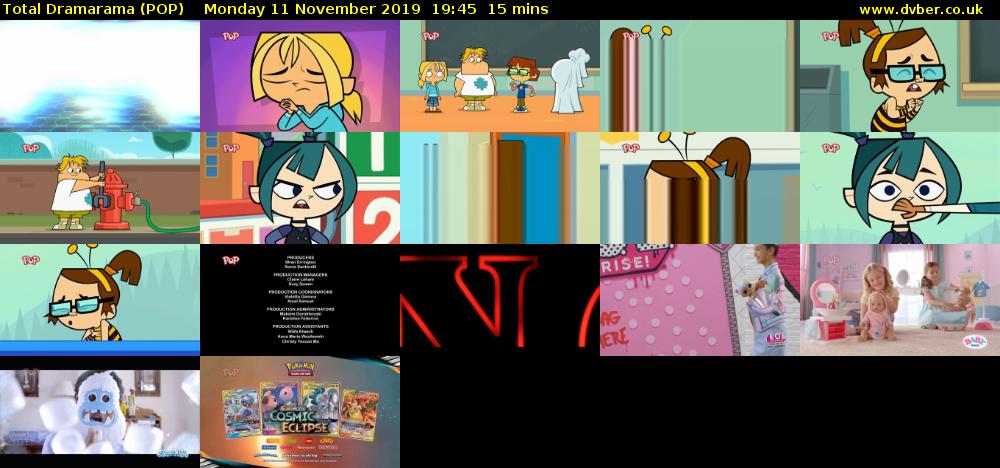 Total Dramarama (POP) Monday 11 November 2019 19:45 - 20:00
