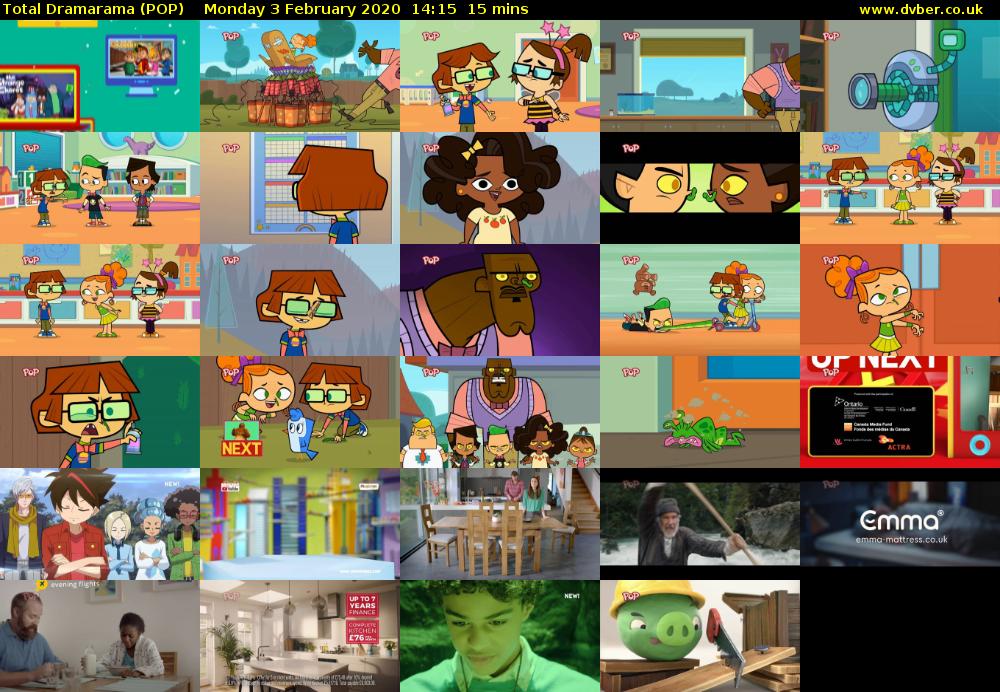 Total Dramarama (POP) Monday 3 February 2020 14:15 - 14:30