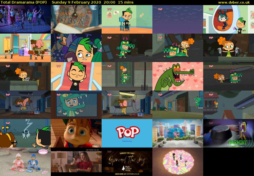 Total Dramarama (POP) Sunday 9 February 2020 20:00 - 20:15