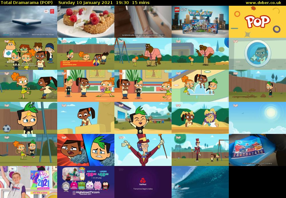 Total Dramarama (POP) Sunday 10 January 2021 19:30 - 19:45