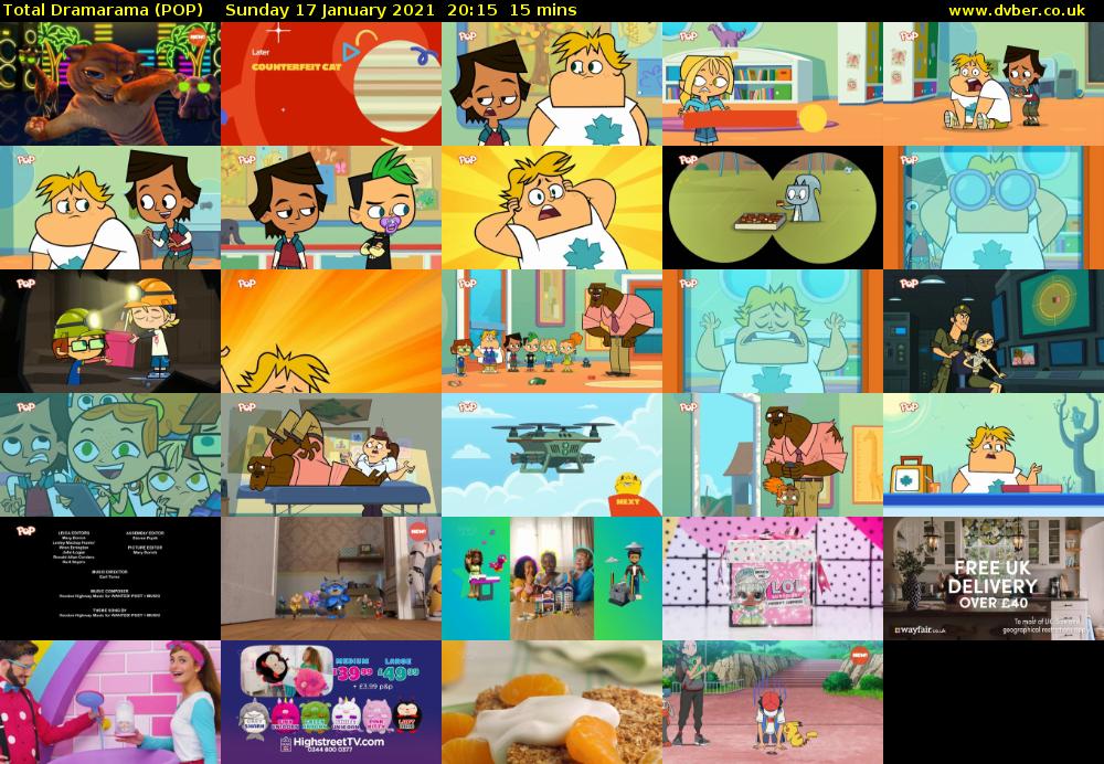 Total Dramarama (POP) Sunday 17 January 2021 20:15 - 20:30