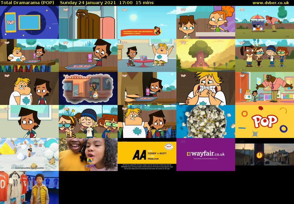 Total Dramarama (POP) Sunday 24 January 2021 17:00 - 17:15