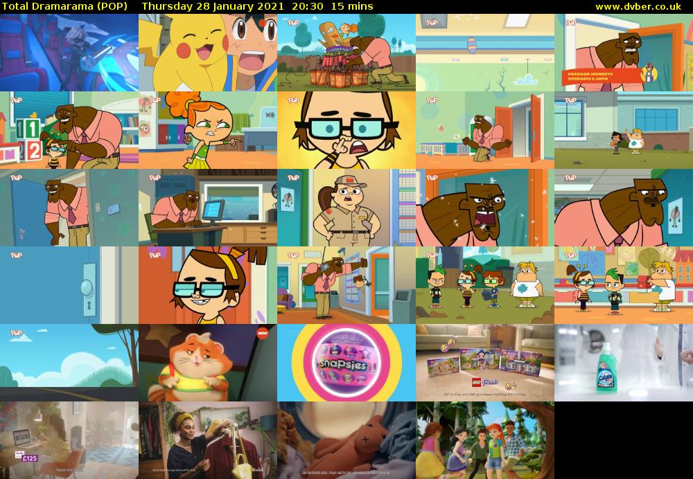 Total Dramarama (POP) Thursday 28 January 2021 20:30 - 20:45