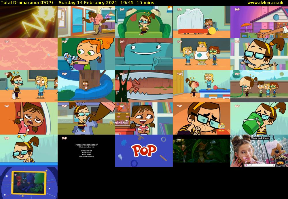 Total Dramarama (POP) Sunday 14 February 2021 19:45 - 20:00
