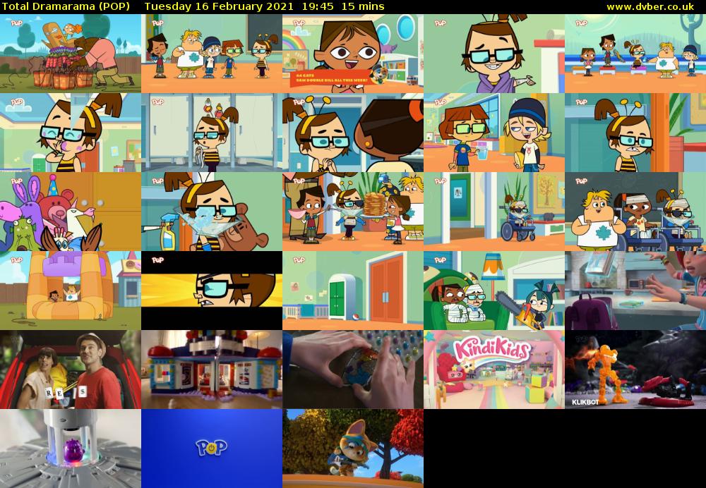 Total Dramarama (POP) Tuesday 16 February 2021 19:45 - 20:00