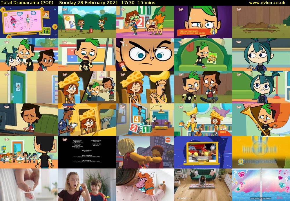 Total Dramarama (POP) Sunday 28 February 2021 17:30 - 17:45