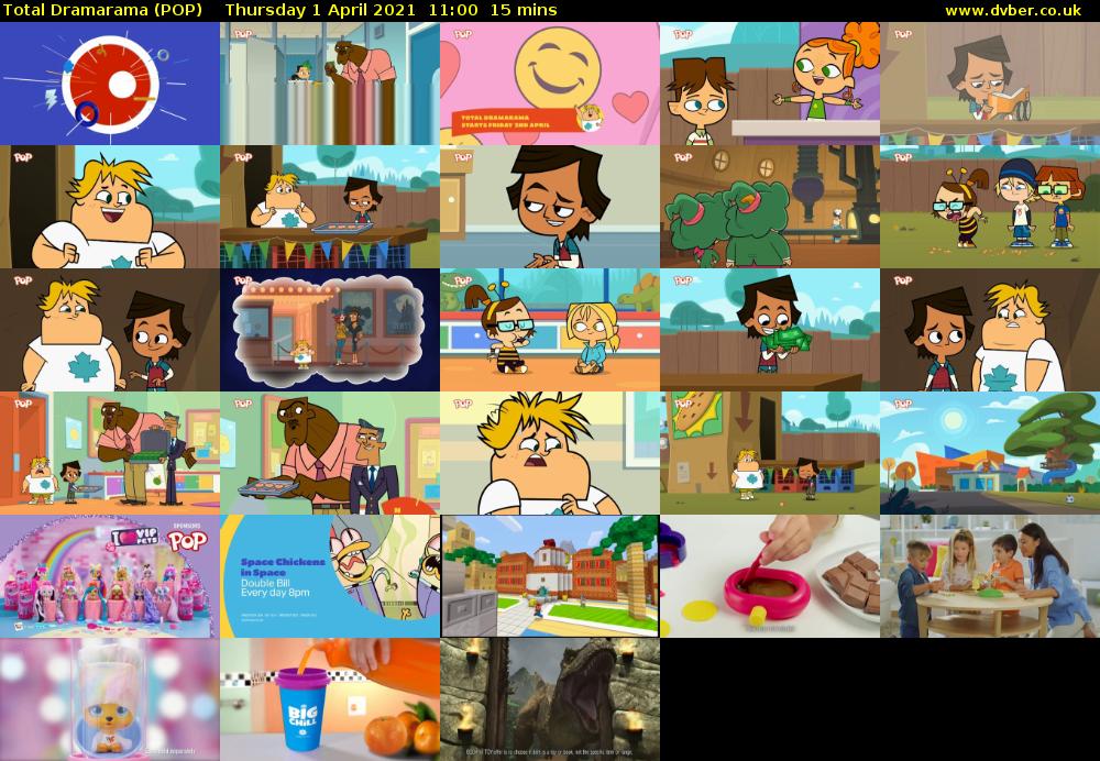 Total Dramarama (POP) Thursday 1 April 2021 11:00 - 11:15