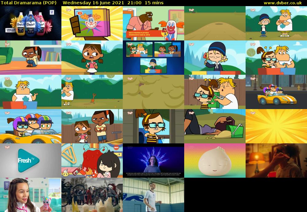 Total Dramarama (POP) Wednesday 16 June 2021 21:00 - 21:15