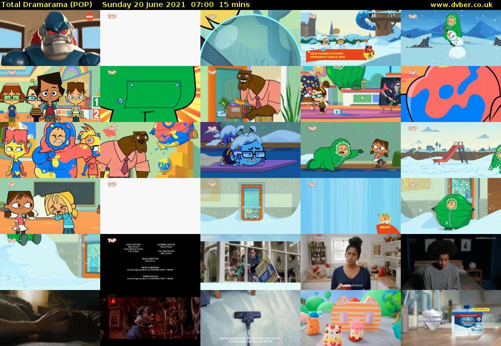 Total Dramarama (POP) Sunday 20 June 2021 07:00 - 07:15