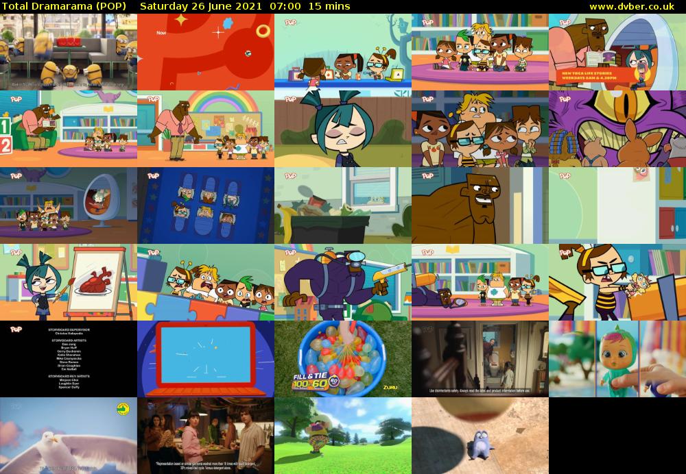 Total Dramarama (POP) Saturday 26 June 2021 07:00 - 07:15