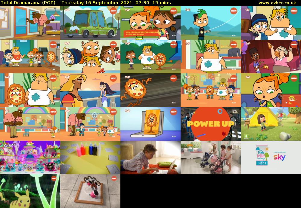 Total Dramarama (POP) Thursday 16 September 2021 07:30 - 07:45