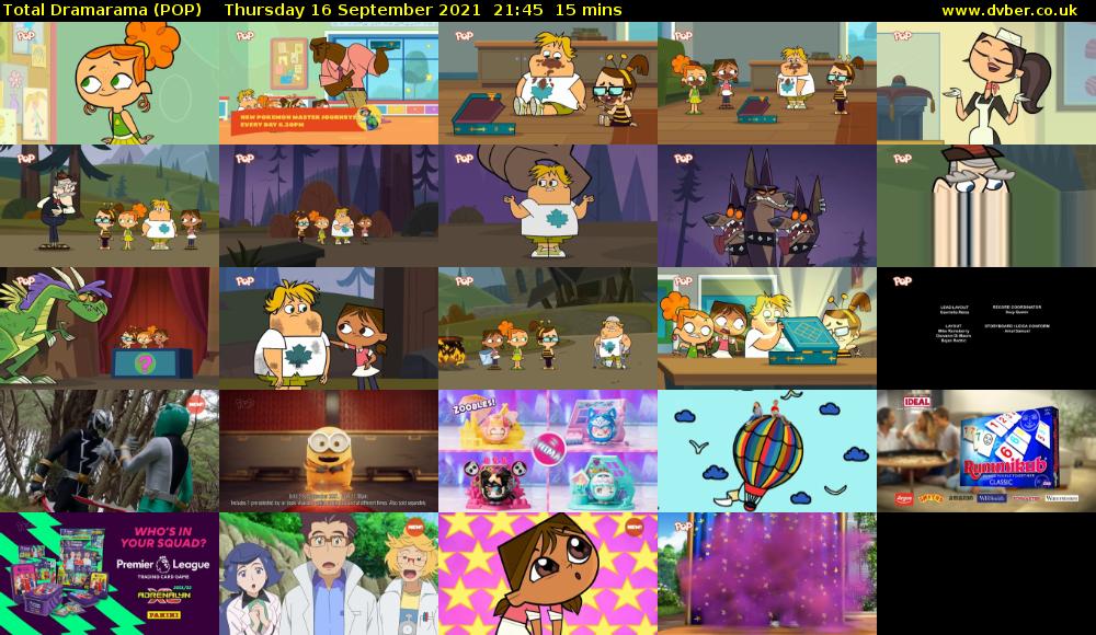 Total Dramarama (POP) Thursday 16 September 2021 21:45 - 22:00