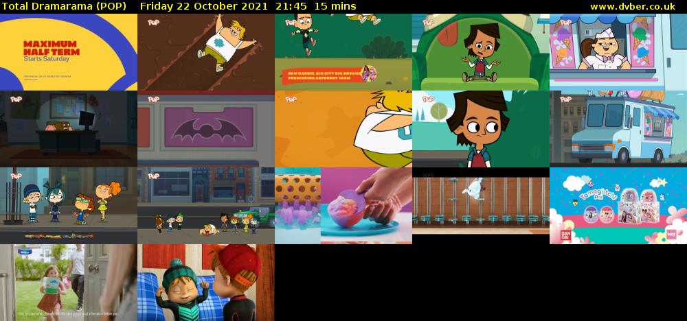 Total Dramarama (POP) Friday 22 October 2021 21:45 - 22:00