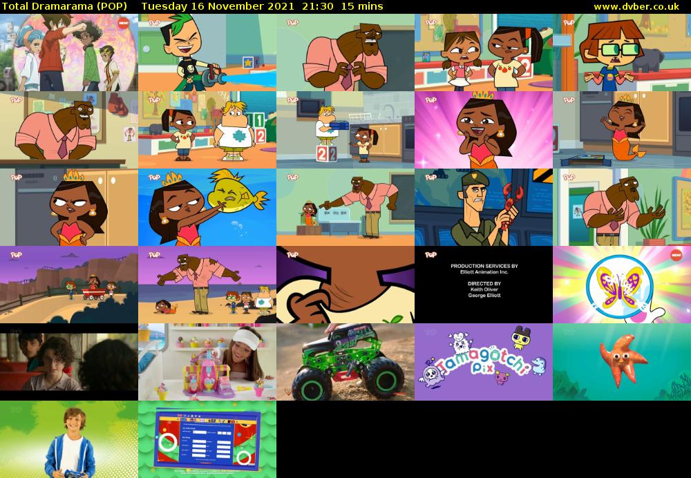 Total Dramarama (POP) Tuesday 16 November 2021 21:30 - 21:45