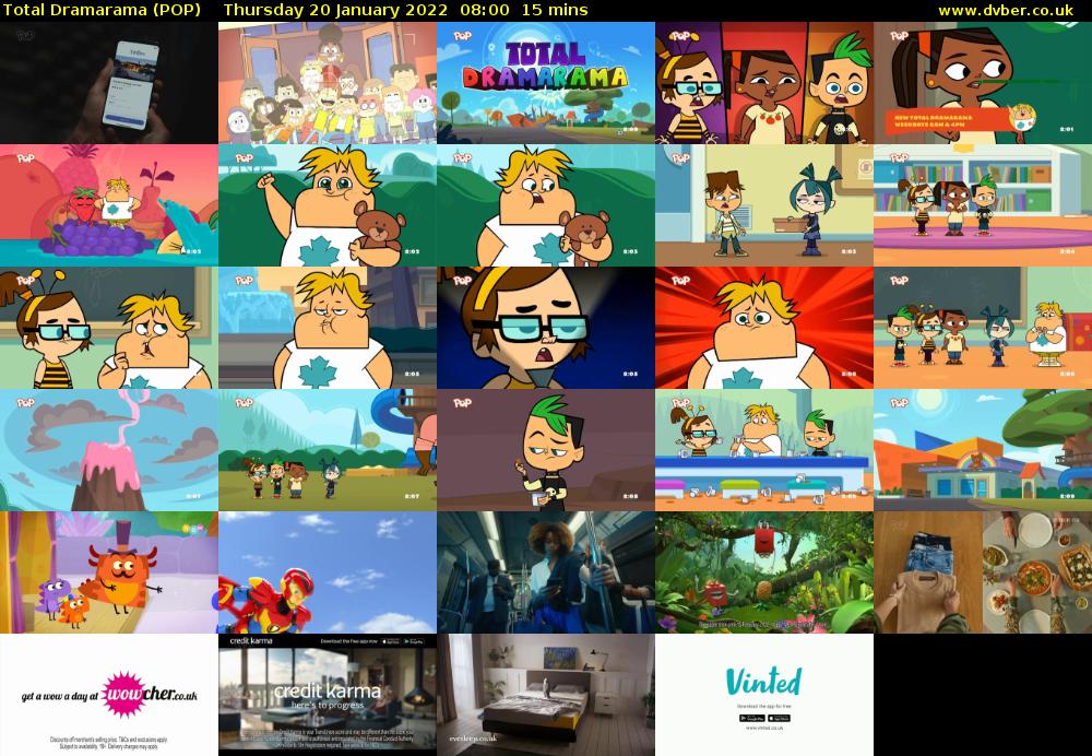 Total Dramarama (POP) Thursday 20 January 2022 08:00 - 08:15