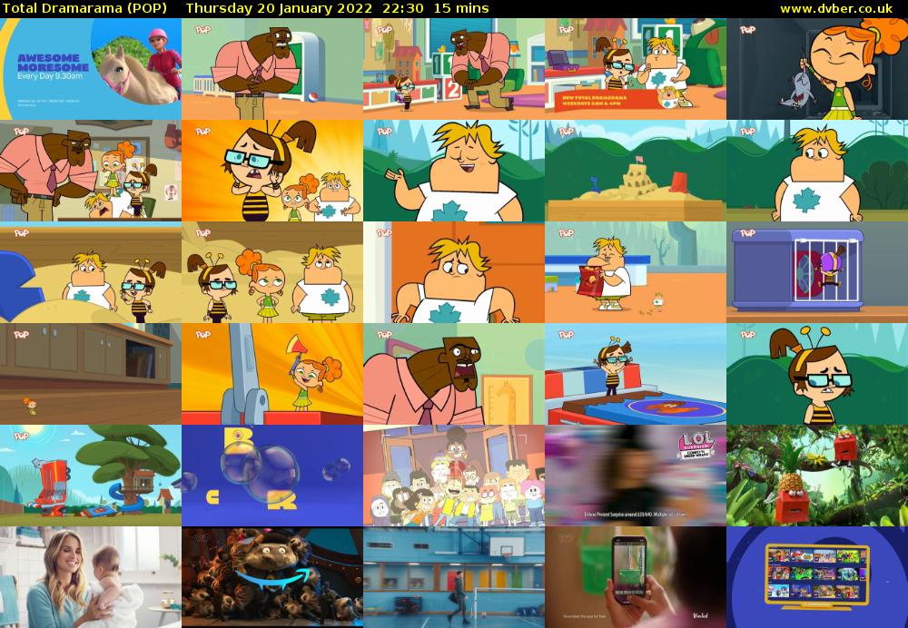 Total Dramarama (POP) Thursday 20 January 2022 22:30 - 22:45