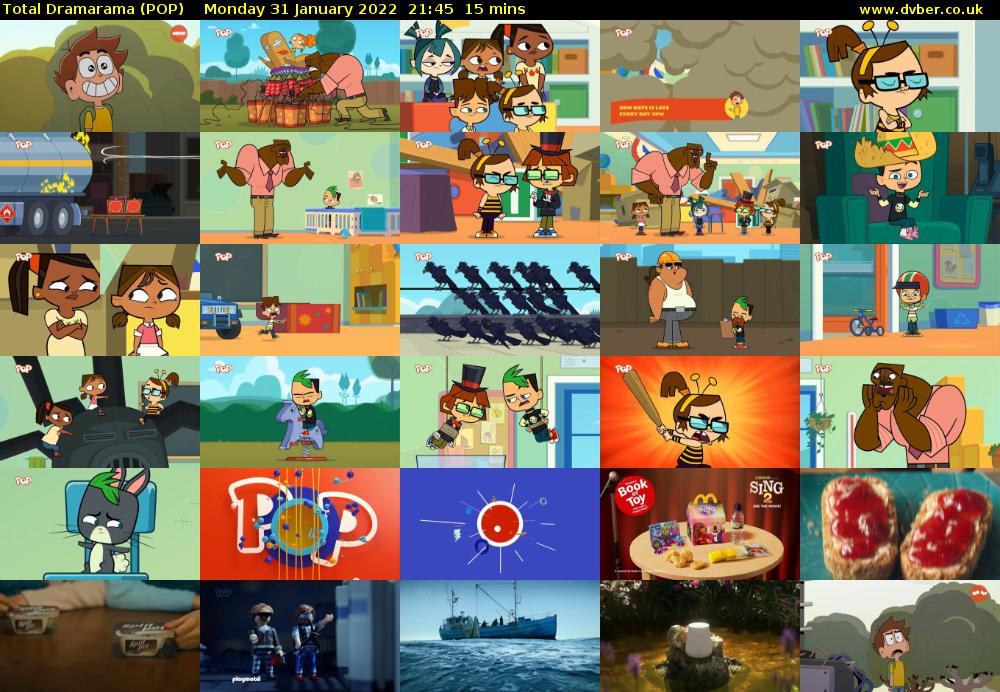 Total Dramarama (POP) Monday 31 January 2022 21:45 - 22:00