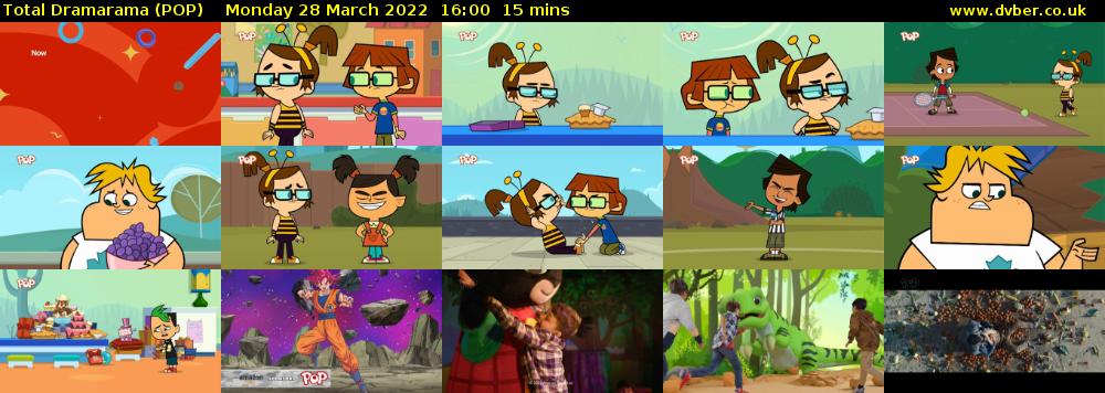 Total Dramarama (POP) Monday 28 March 2022 16:00 - 16:15