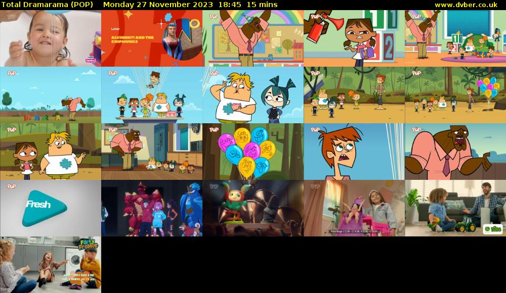 Total Dramarama (POP) Monday 27 November 2023 18:45 - 19:00
