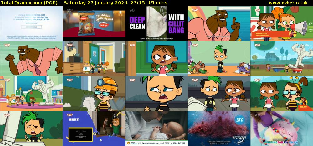 Total Dramarama (POP) Saturday 27 January 2024 23:15 - 23:30