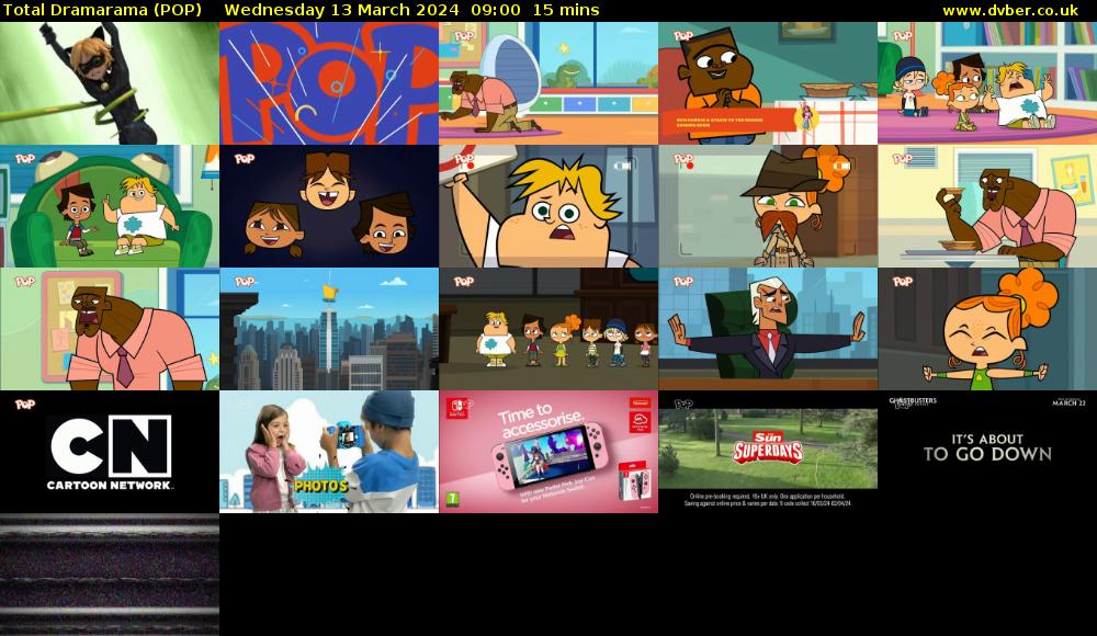 Total Dramarama (POP) Wednesday 13 March 2024 09:00 - 09:15