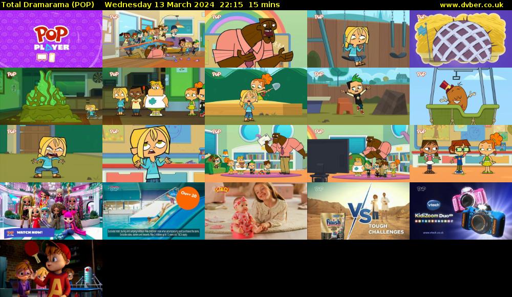 Total Dramarama (POP) Wednesday 13 March 2024 22:15 - 22:30