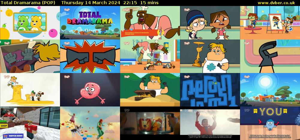 Total Dramarama (POP) Thursday 14 March 2024 22:15 - 22:30