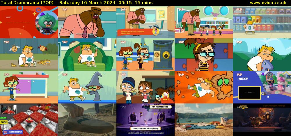 Total Dramarama (POP) Saturday 16 March 2024 09:15 - 09:30