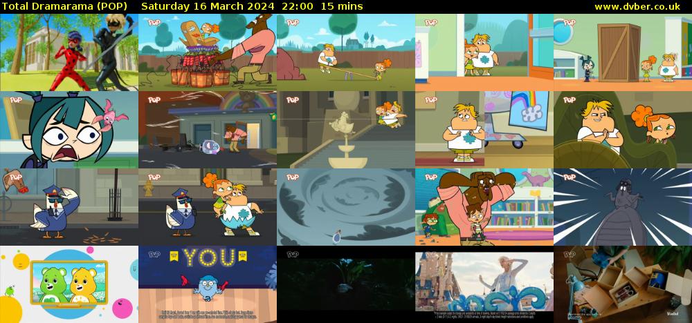 Total Dramarama (POP) Saturday 16 March 2024 22:00 - 22:15
